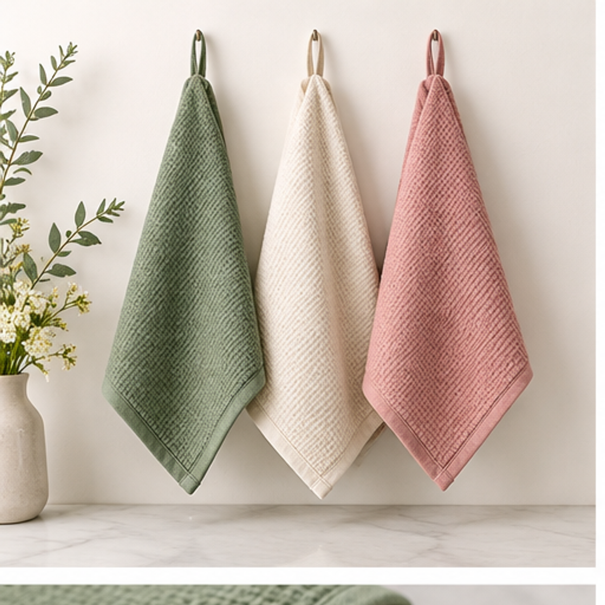 Floral Work Towel Set — 3 Piece — hero