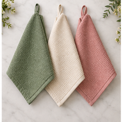 Floral Work Towel Set — 3 Piece — overview