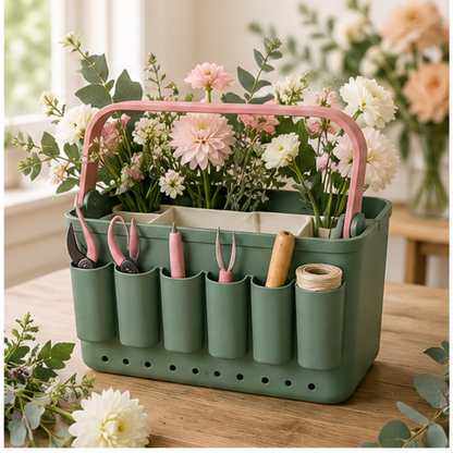 Divided Florist Tool Caddy — lifestyle
