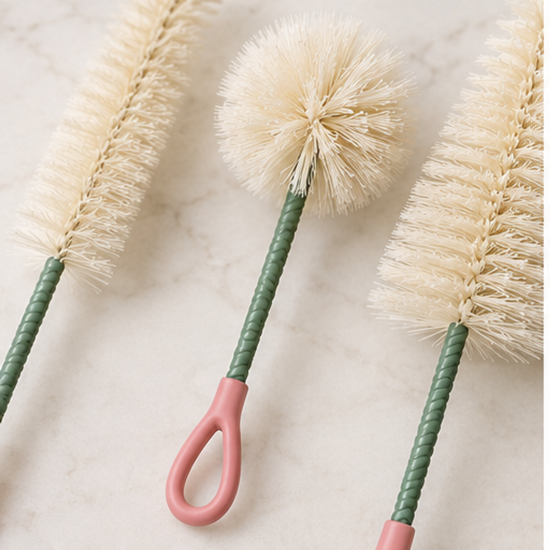 Vase Cleaning Brush Set — 3 Piece — detail