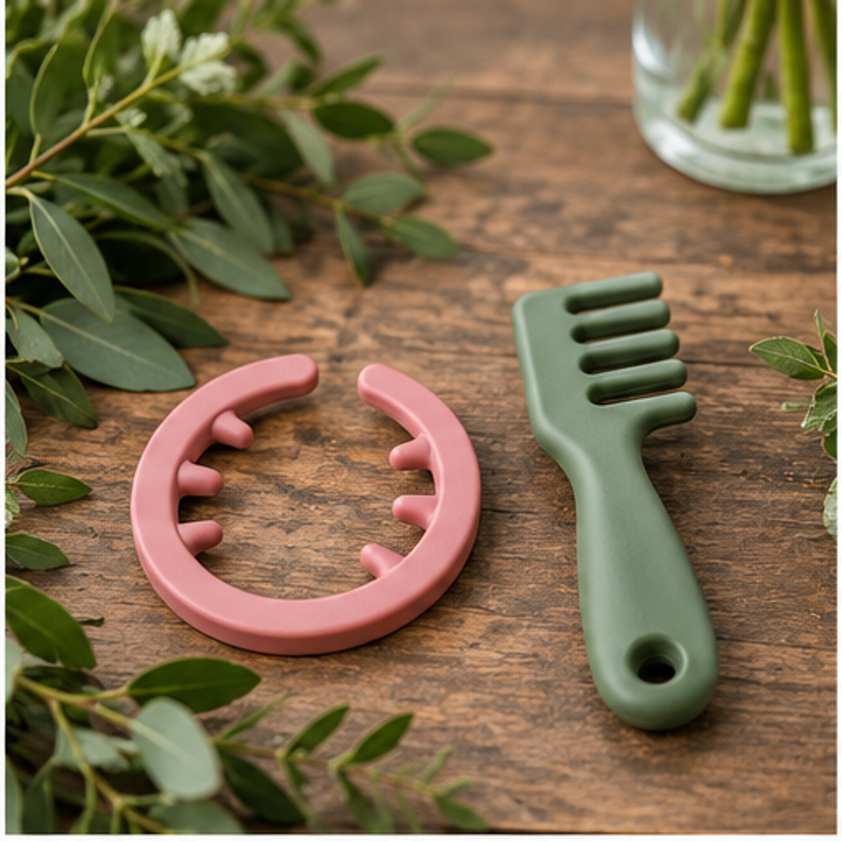 Stem and Leaf Stripping Tool Pair — lifestyle