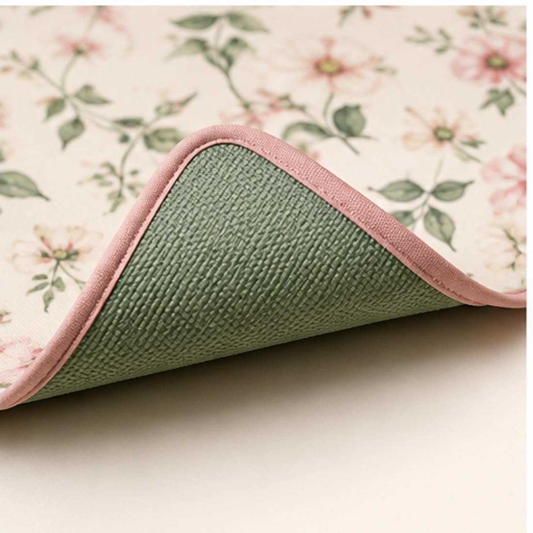Water-Resistant Floral Work Mat — detail