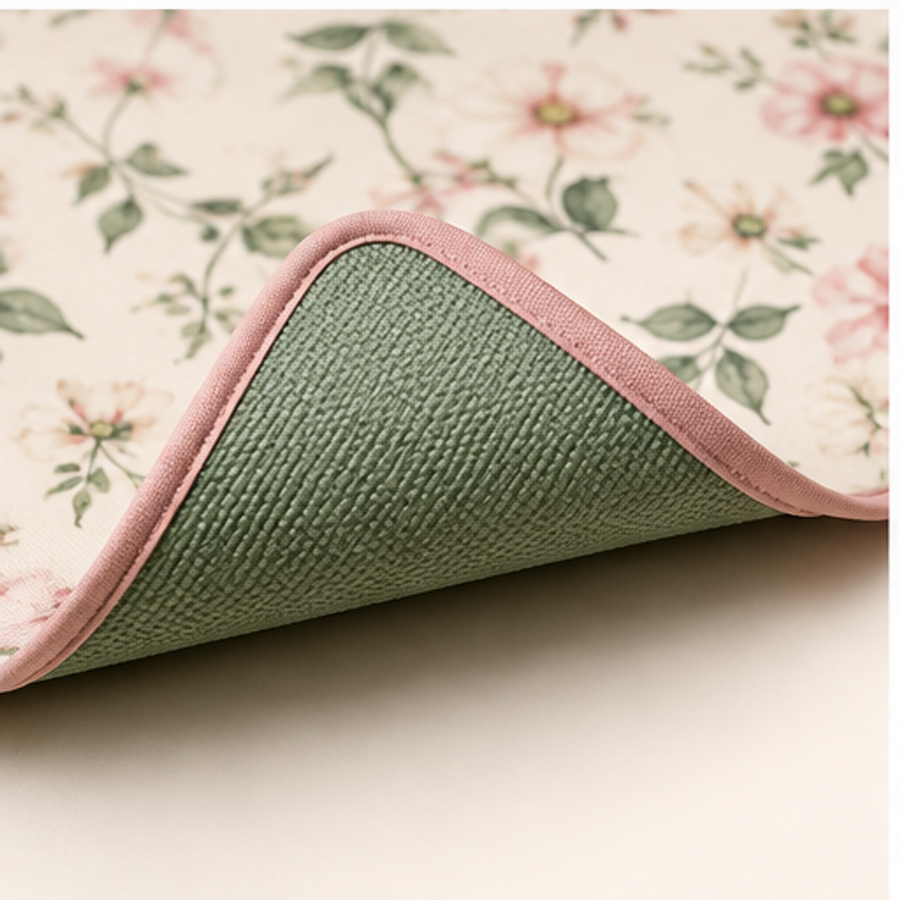 Water-Resistant Floral Work Mat — detail